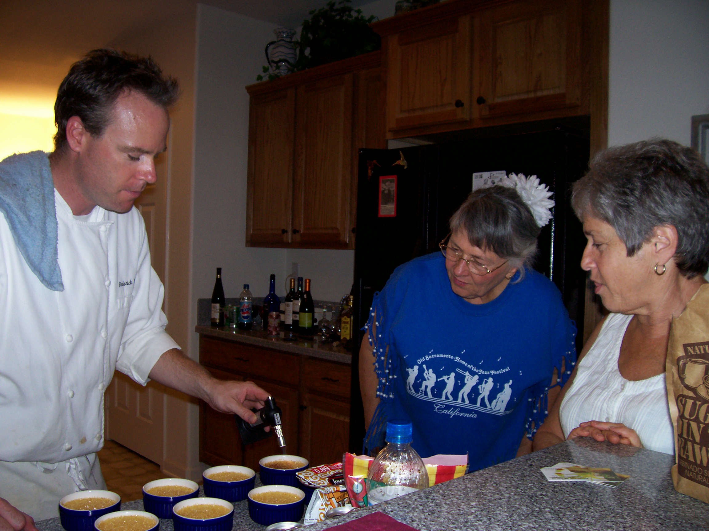 Preparing dessert